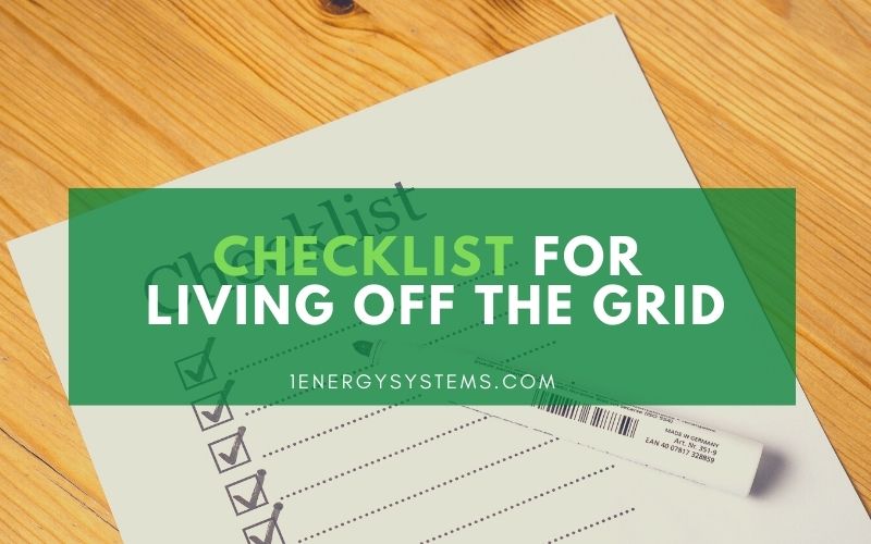 Checklist for Living Off the Grid
