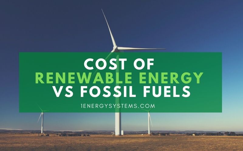 Cost of Renewable Energy vs Fossil Fuels
