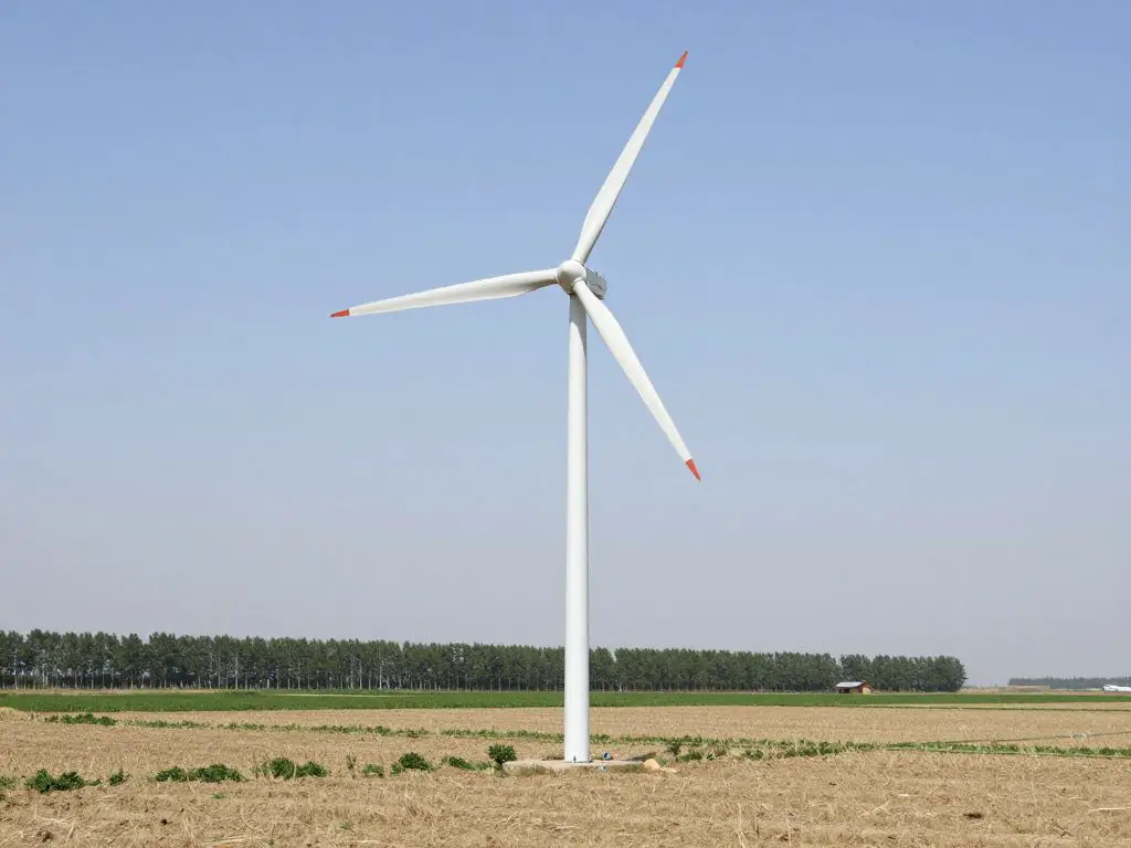 Small wind turbine generating electricity at home