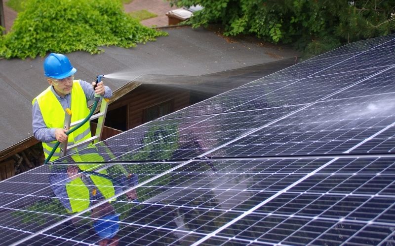 cleaning solar panels