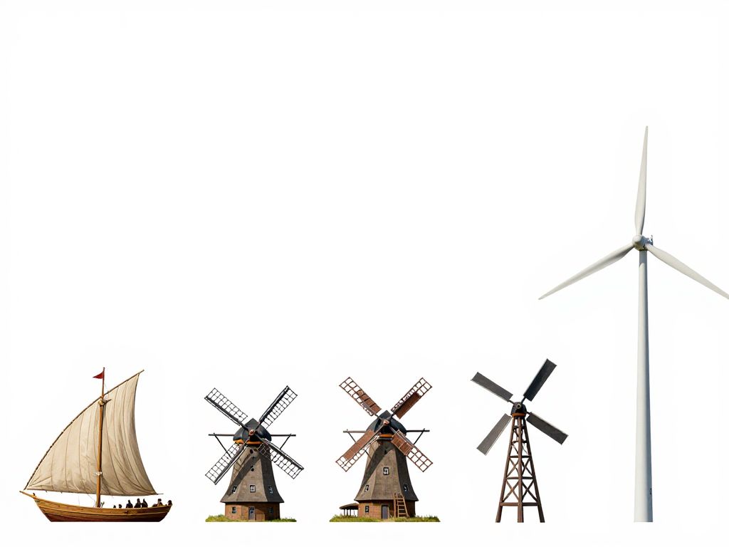 Historical development of wind energy from windmills to modern turbines
