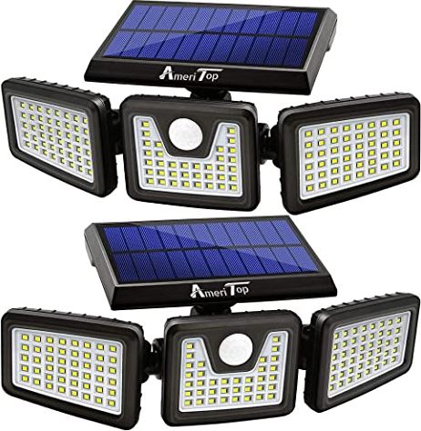 AmeriTop 128 LED 800LM Solar Motion Sensor Lights