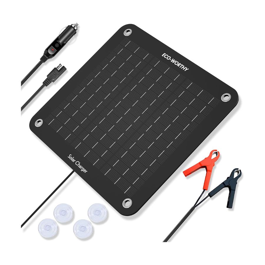 ECO-WORTHY 10W Solar Car Battery Charger Maintainer