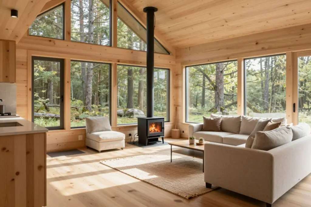 Featured image for: 10 Off Grid Cabin Interior Ideas That Feel Cozy, Smart & Surprisingly Spacious