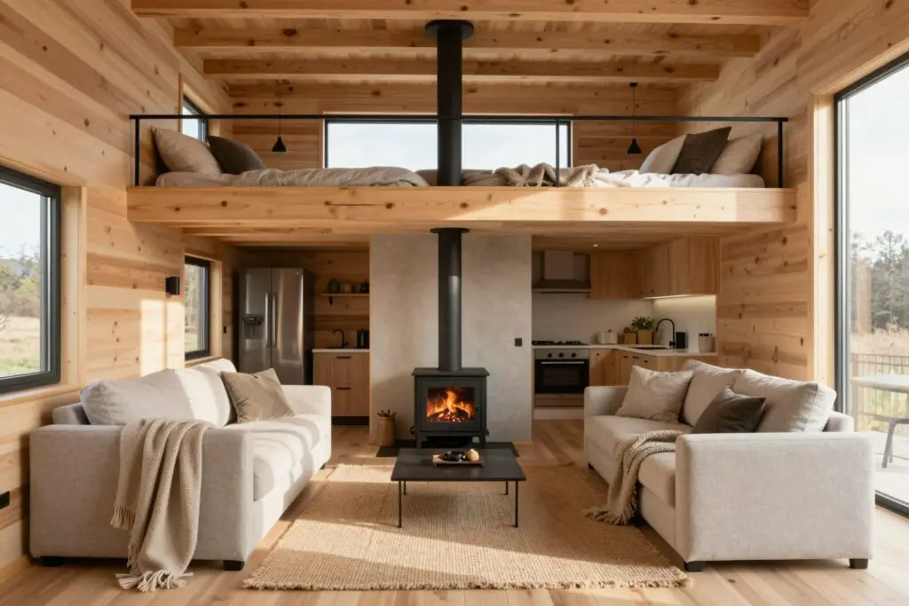 Featured image for: 12 Tiny Cabin Interiors That Make Small Spaces Feel Surprisingly Luxurious & Cozy