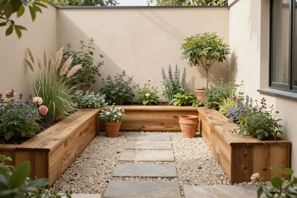 Featured image for: 17 Small Garden Ideas That Make Tiny Outdoor Spaces Feel Lush, Layered & Magazine-Worthy