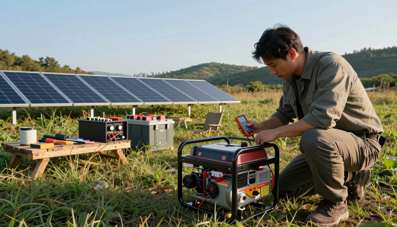 off grid generator setup testing