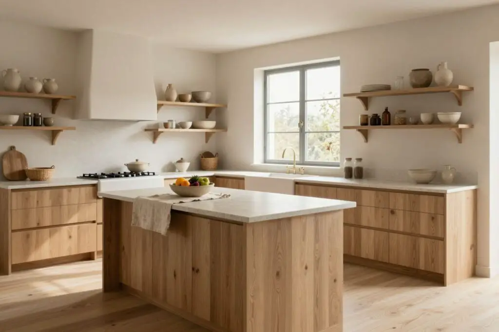 Featured image for: 20 Earthy Kitchen Ideas That Feel Warm, Grounded & Effortlessly Beautiful