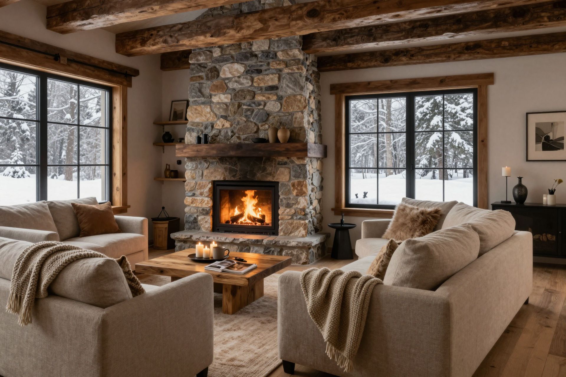 22 Winter Cabin Decor Ideas That Turn Your Space Into the Coziest Snowy