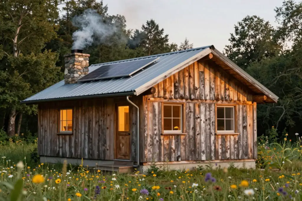 Featured image for: 7 Off-Grid Living Cabin Ideas That Feel Cozy & Smart