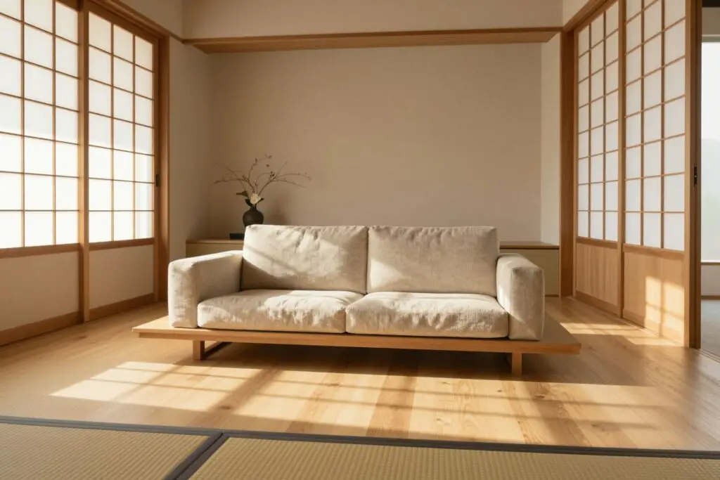 Featured image for: 9 Japanese Minimalist Living Room Ideas for a Calm Home