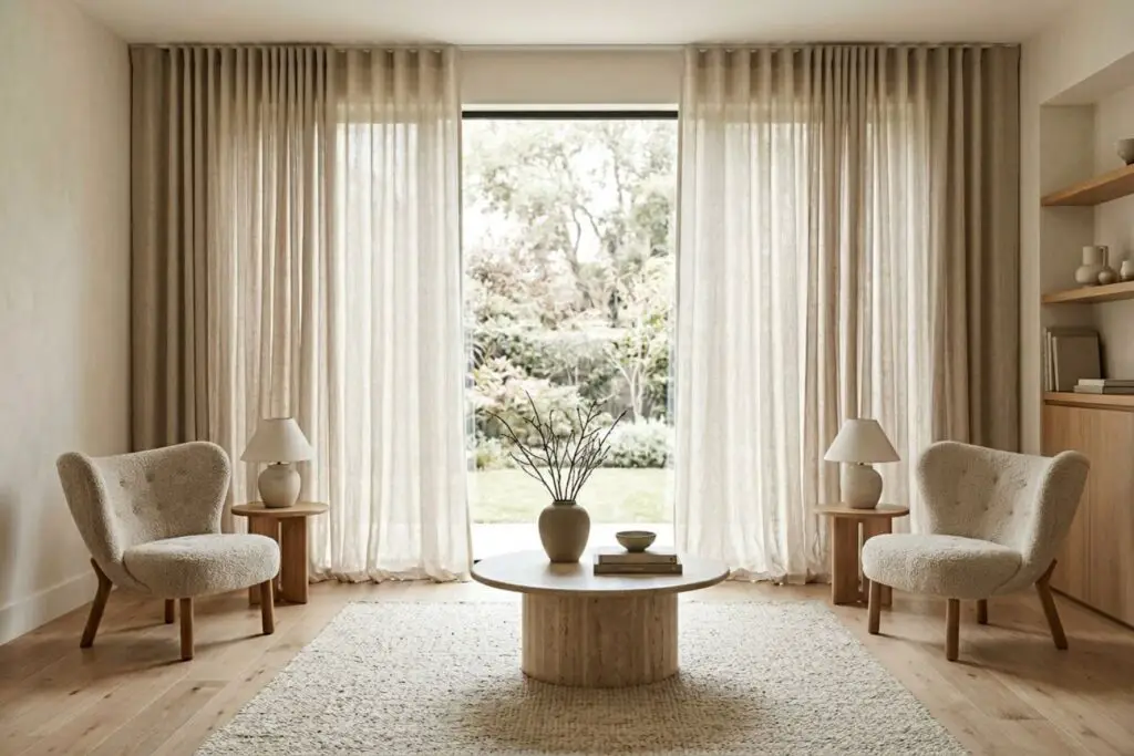 Featured image for: 11 Minimalist Living Room Curtain Ideas That Look Clean