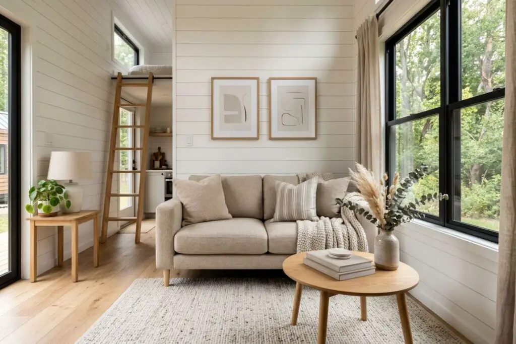 Featured image for: 16 Minimalist Living Room Ideas for Tiny Homes