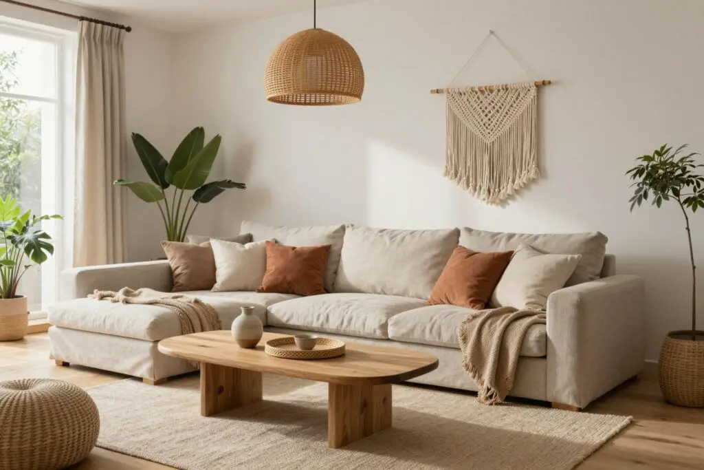 Featured image for: 19 Cozy Boho Minimalist Living Room Ideas