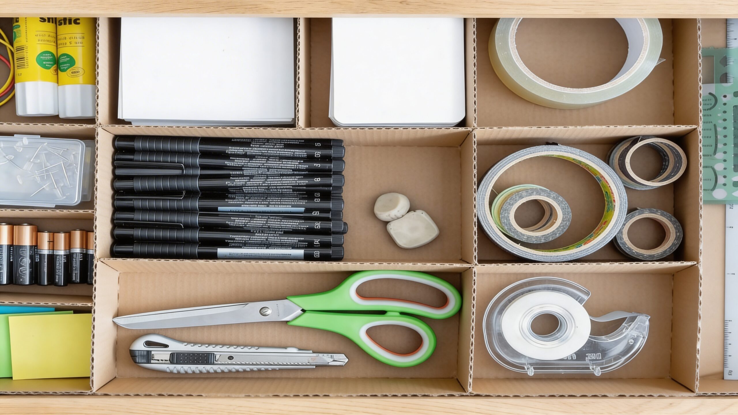 cardboard drawer dividers DIY recycled storage for organizing home drawers