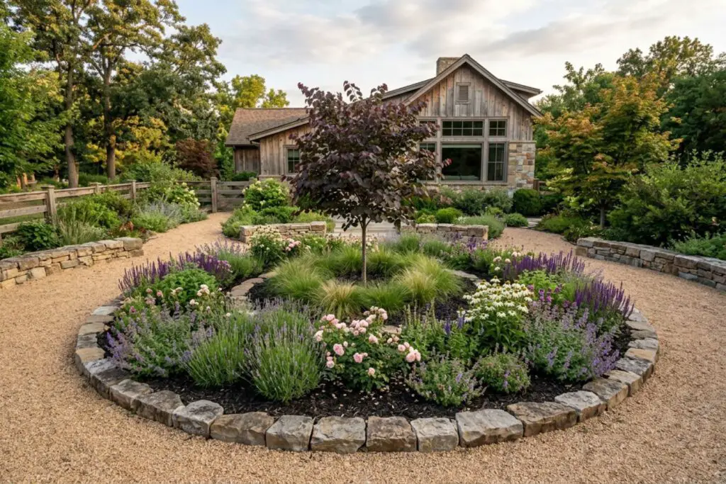 Featured image for: 10 Circular & Round Flower Bed Ideas for a Balanced Design
