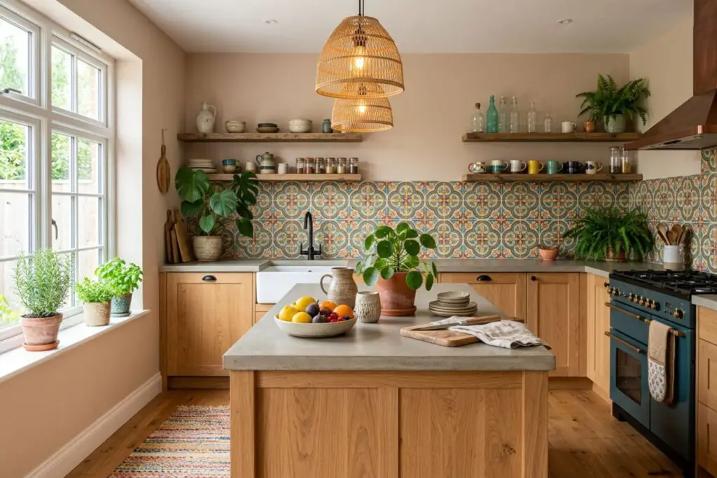 Featured image for: 10 Colorful Boho Kitchen Ideas That Feel Cozy and Creative