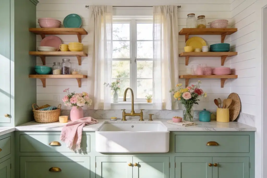 Featured image for: 10 Colorful Cottage Kitchen Ideas That Feel Cheerful & Cozy