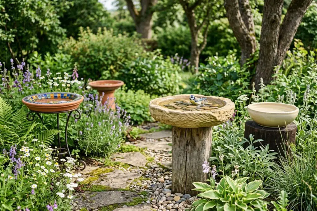 Featured image for: 10 Creative Homemade Bird Bath Ideas to Transform Your Garden into a Wildlife Sanctuary