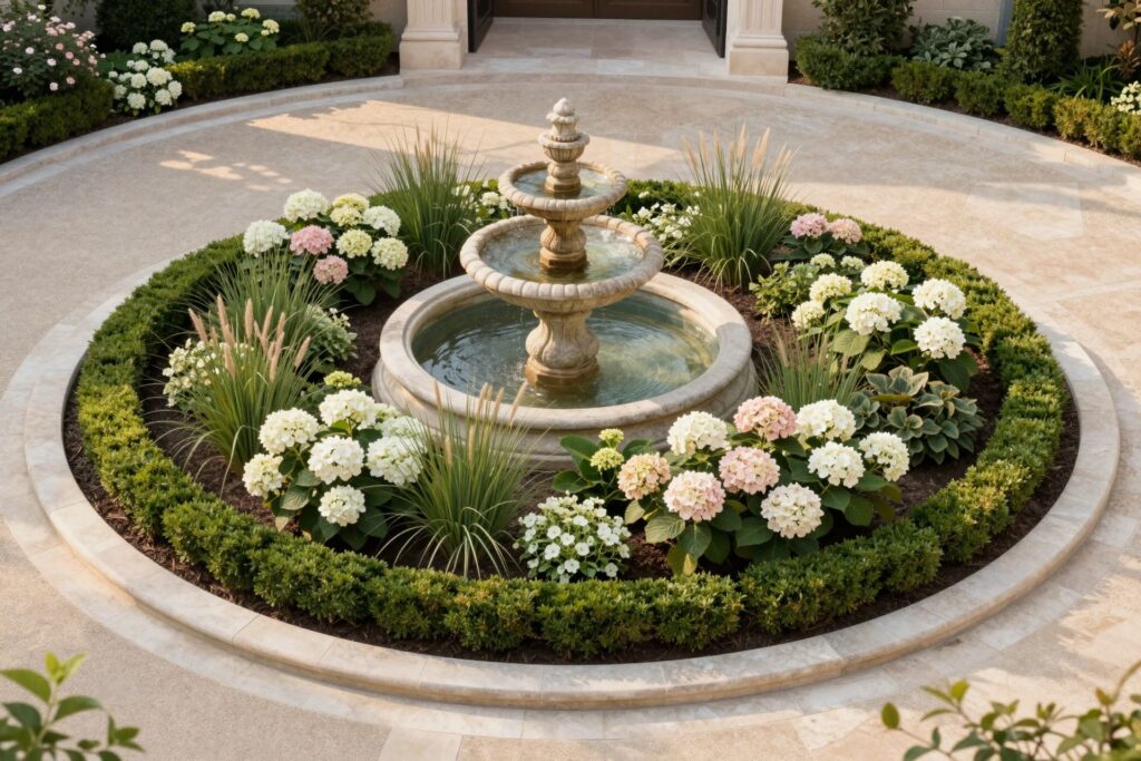 Featured image for: 10 Driveway Island Landscaping Ideas That Turn Empty Space Into a Feature
