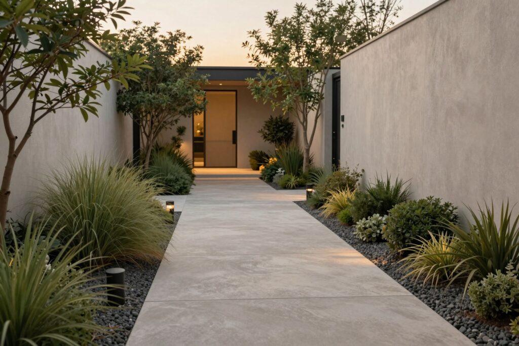 Featured image for: 10 Narrow Driveway Landscaping Ideas That Feel Spacious and Stylish