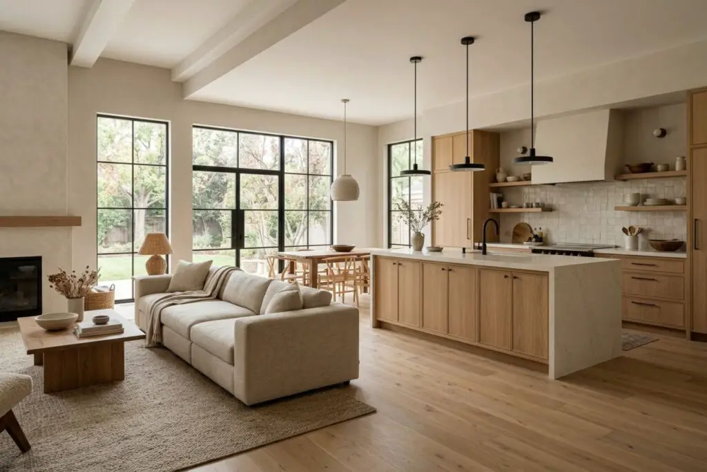 Featured image for: 10 Open Concept Kitchen Ideas That Feel Bright, Spacious & Effortlessly Stylish