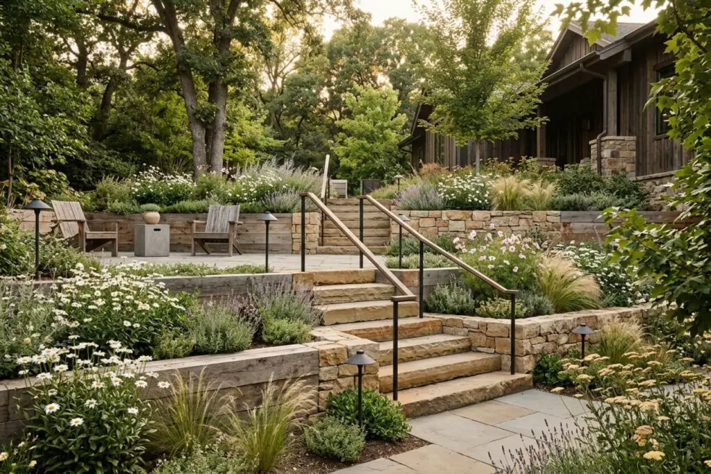 Featured image for: 10 Retaining Wall Flower Bed Ideas for Sloped Yards