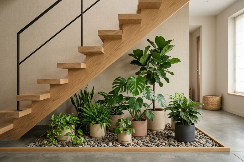 Featured image for: 10 Small Garden Under Stairs Ideas for a Lush Indoor Oasis