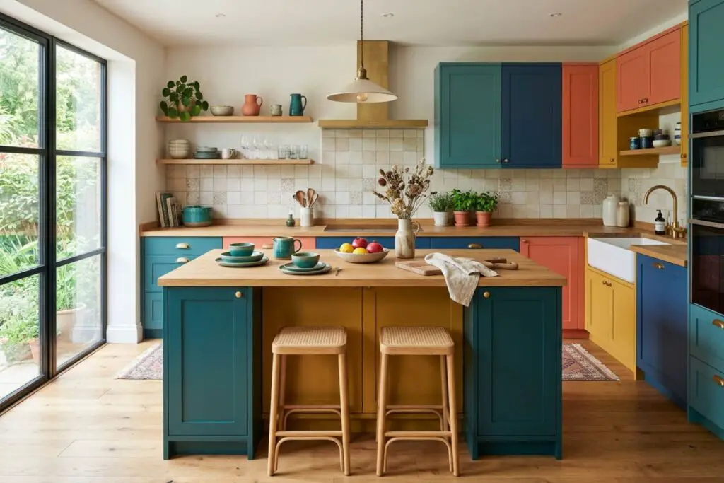 Featured image for: 10 Stunning Colorful Kitchen Cabinets That Make a Statement