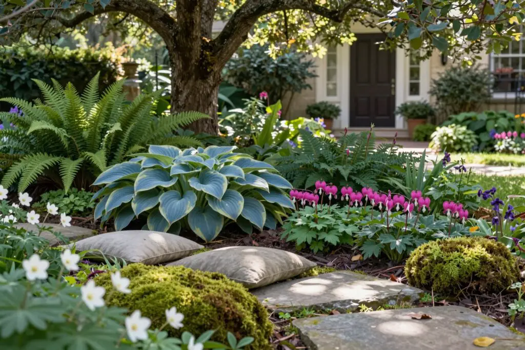 Featured image for: 13 Shady Flower Bed Ideas That Make Dark Corners Look Lush and Expensive