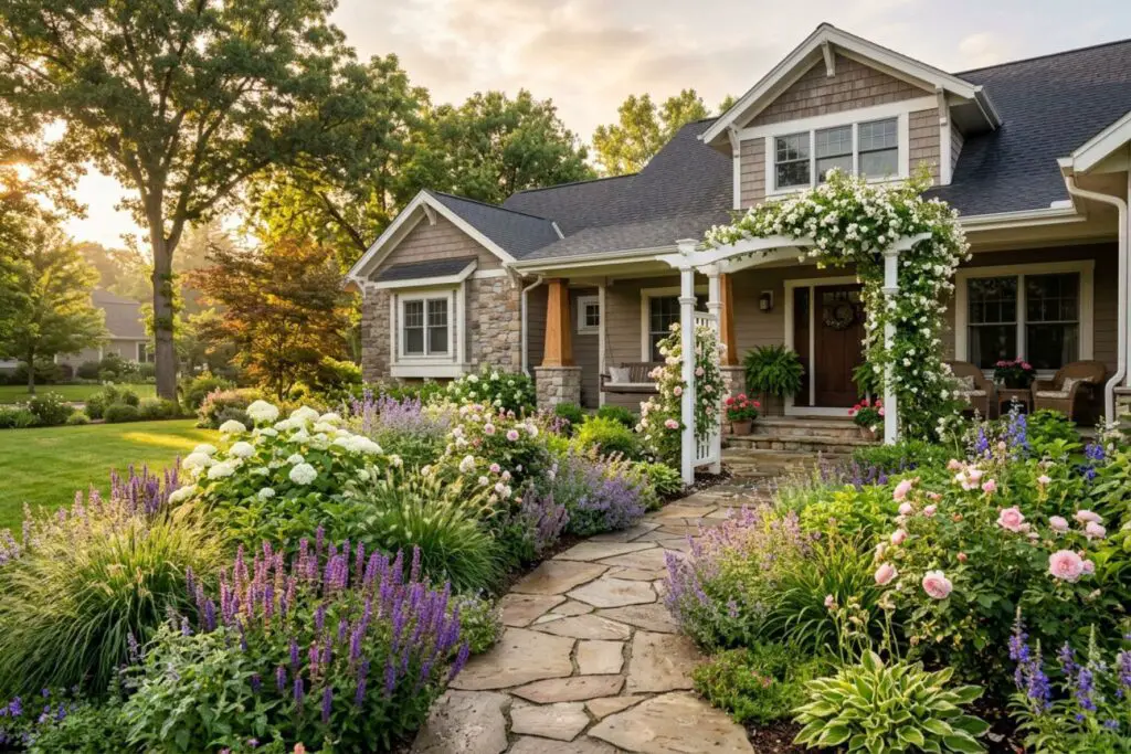 Featured image for: 16 Vibrant Front Yard Flower Bed Ideas to Instantly Boost Your Curb Appeal