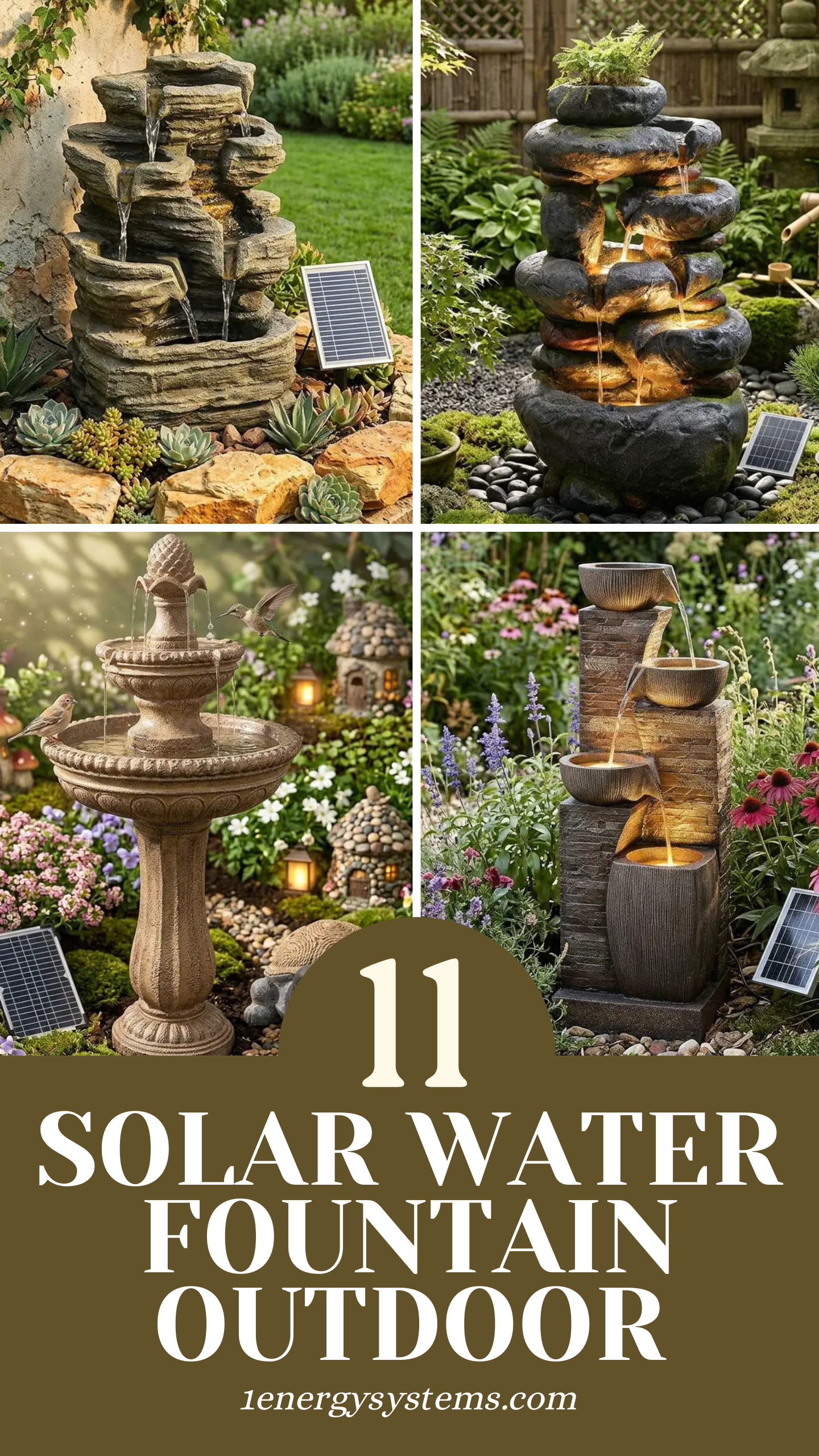 Solar Water Fountain Outdoor Ideas