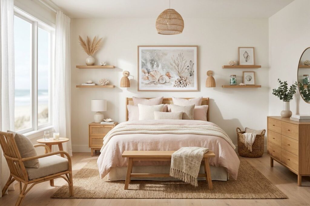 Featured image for: 10 Dreamy Pink Coastal Bedroom Ideas That Feel Like a Relaxing Beach House Escape