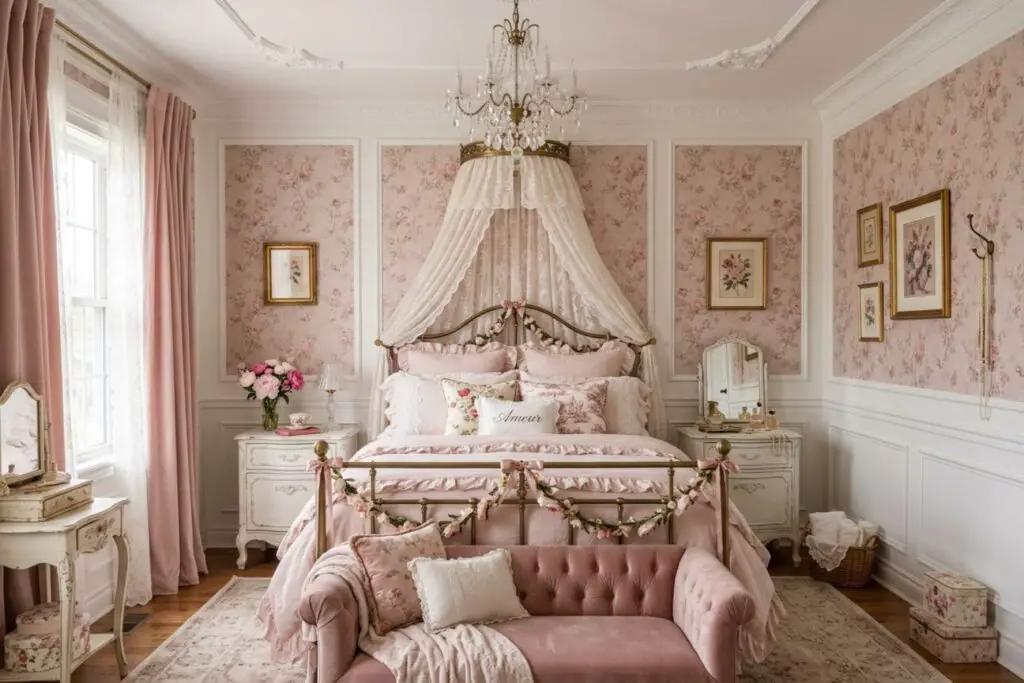 Featured image for: 10 Fairytale Pink Coquette Bedroom Ideas for a Dreamy Feminine Space