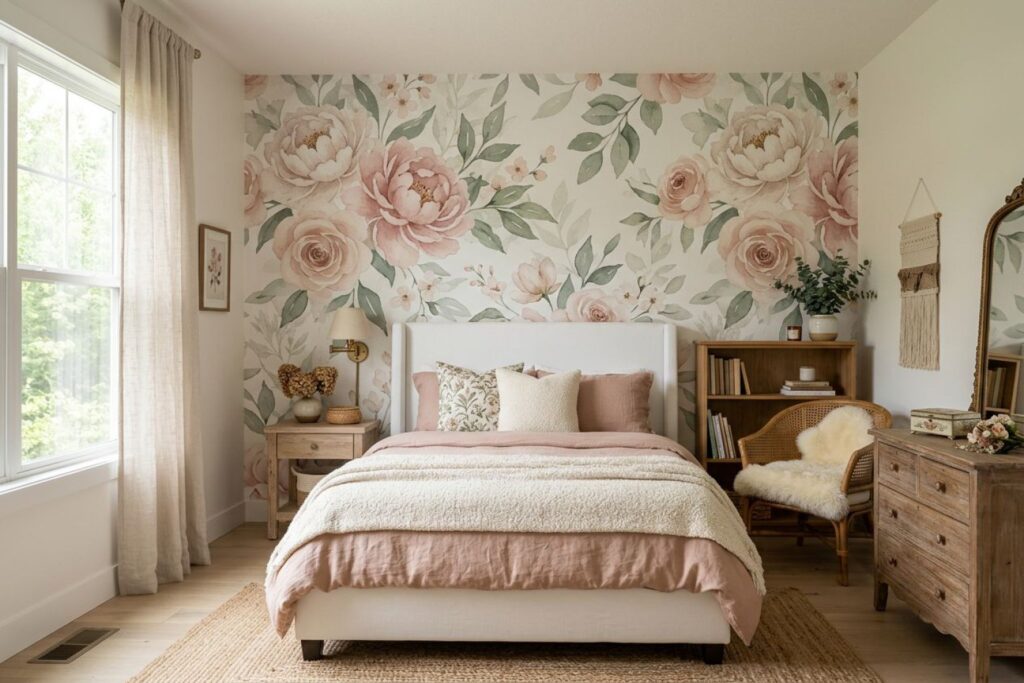 Featured image for: 10 Floral Girls Bedroom Ideas Full of Charm and Color