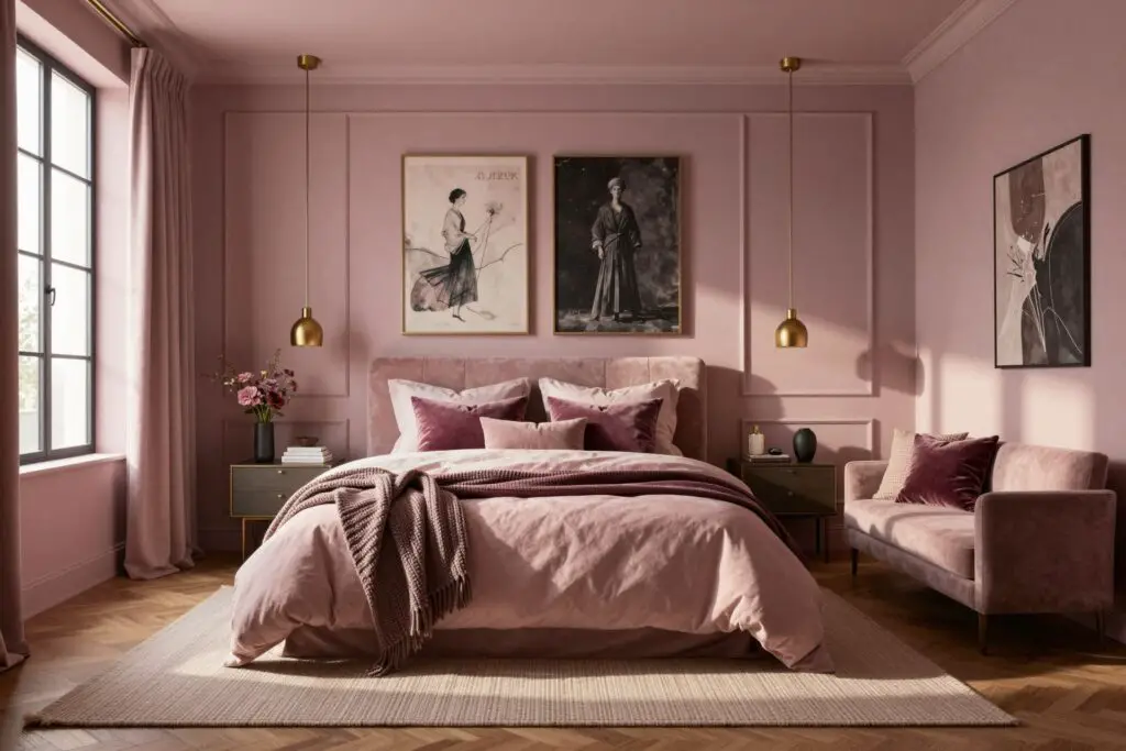 Featured image for: 10 Moody Pink Bedroom Ideas That Feel Luxe and Cozy