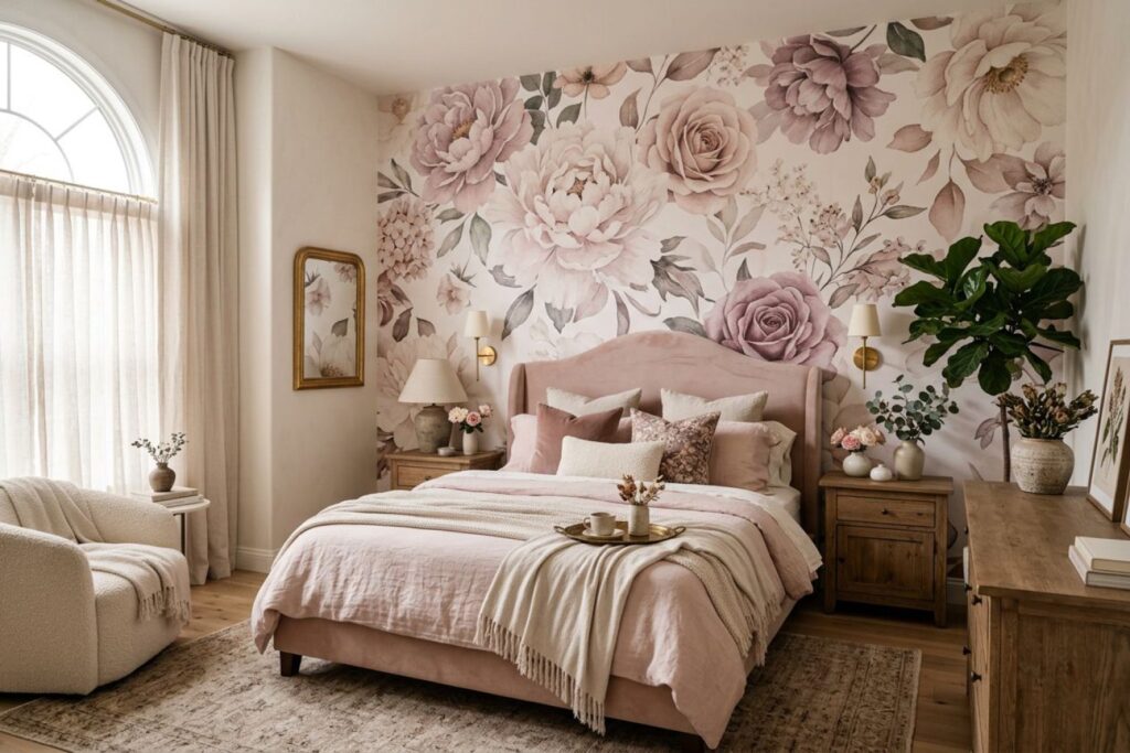 Featured image for: 10 Pink Floral Bedroom Ideas That Feel Soft and Romantic