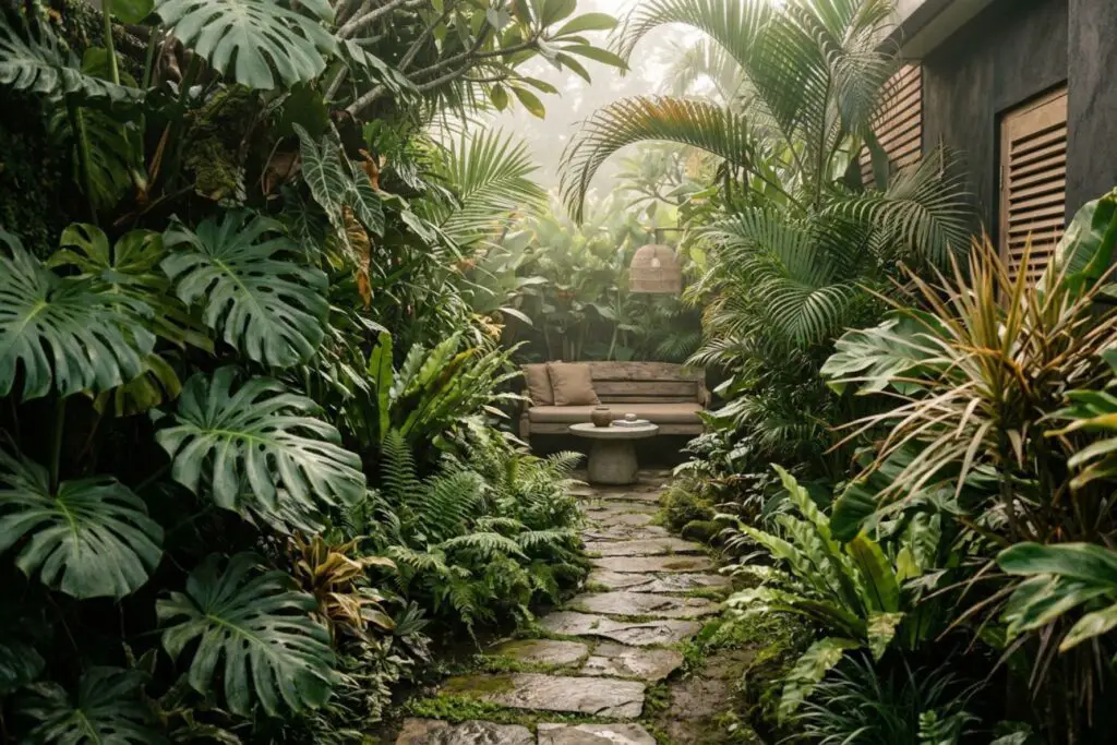 Featured image for: 10 Small Jungle Garden Ideas That Feel Wild and Lush