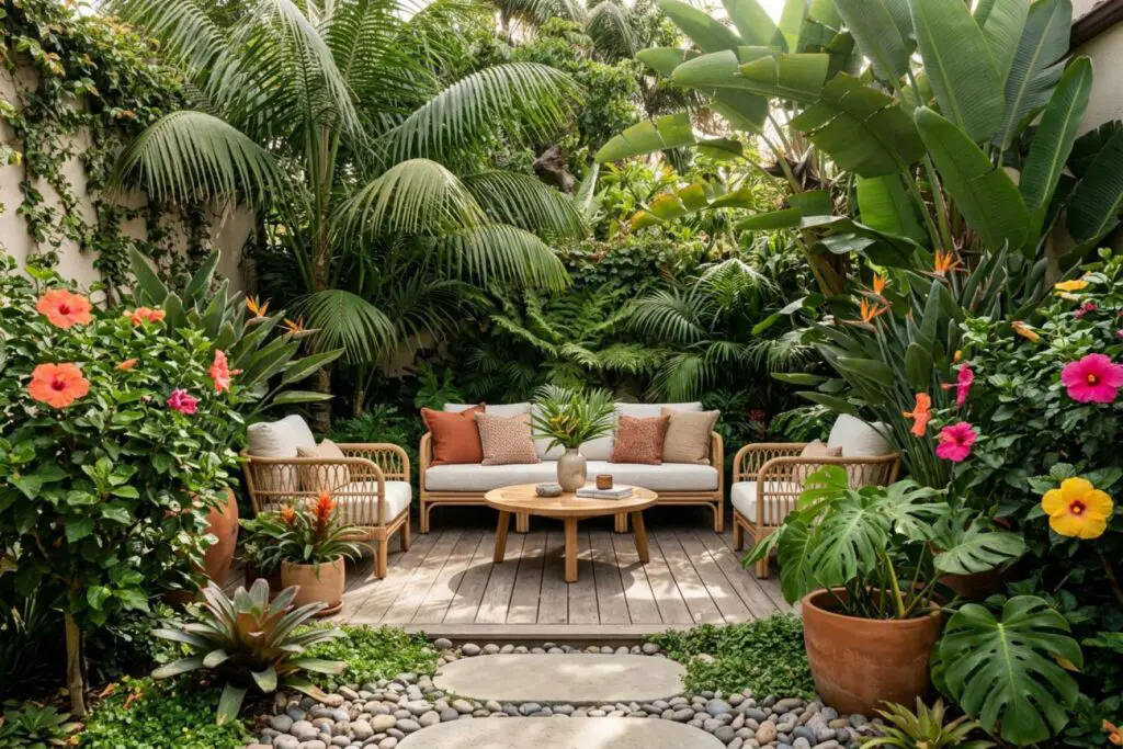 Featured image for: 10 Small Tropical Garden Ideas That Feel Like a Mini Paradise