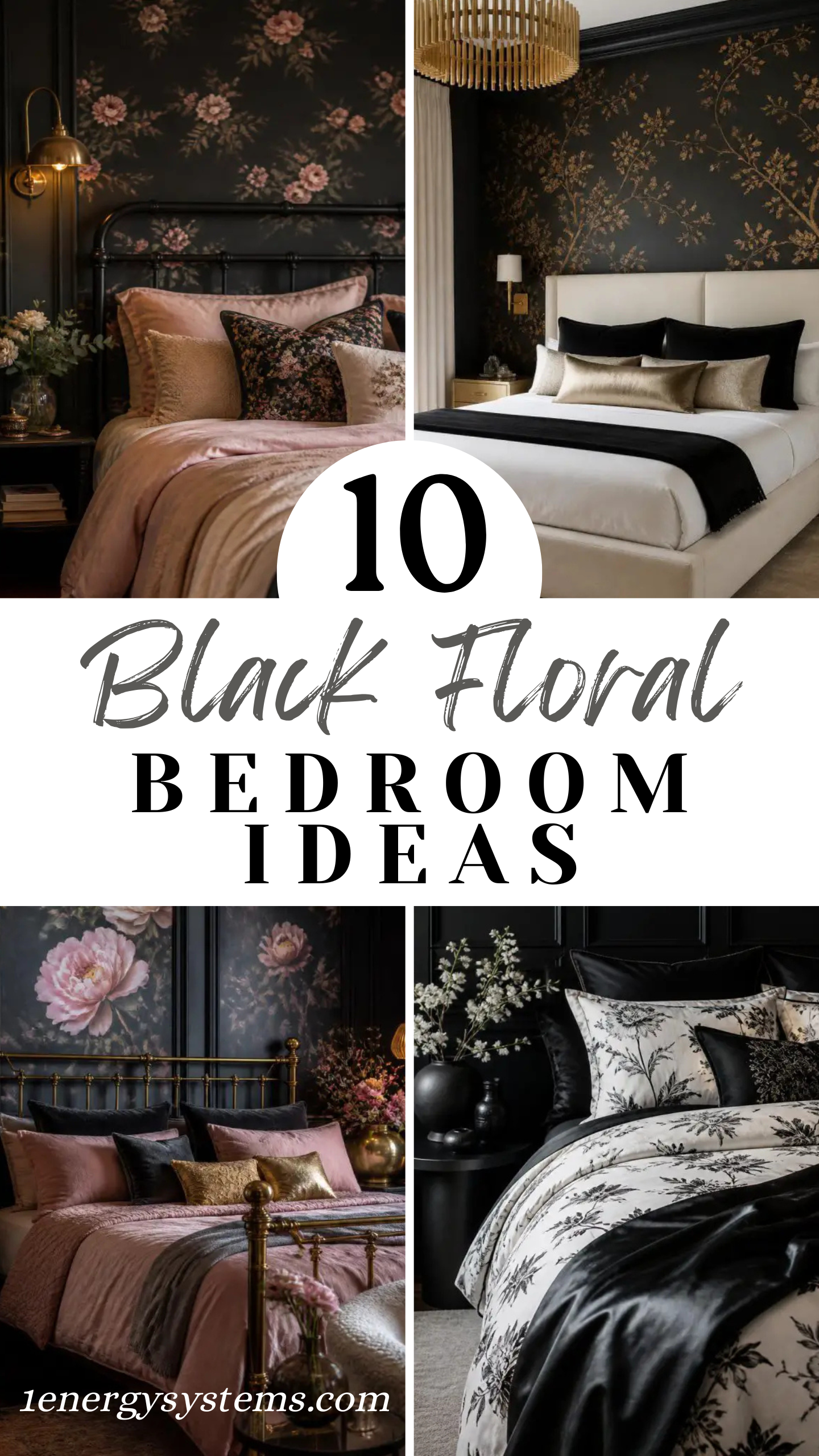 Black Floral Bedroom Ideas