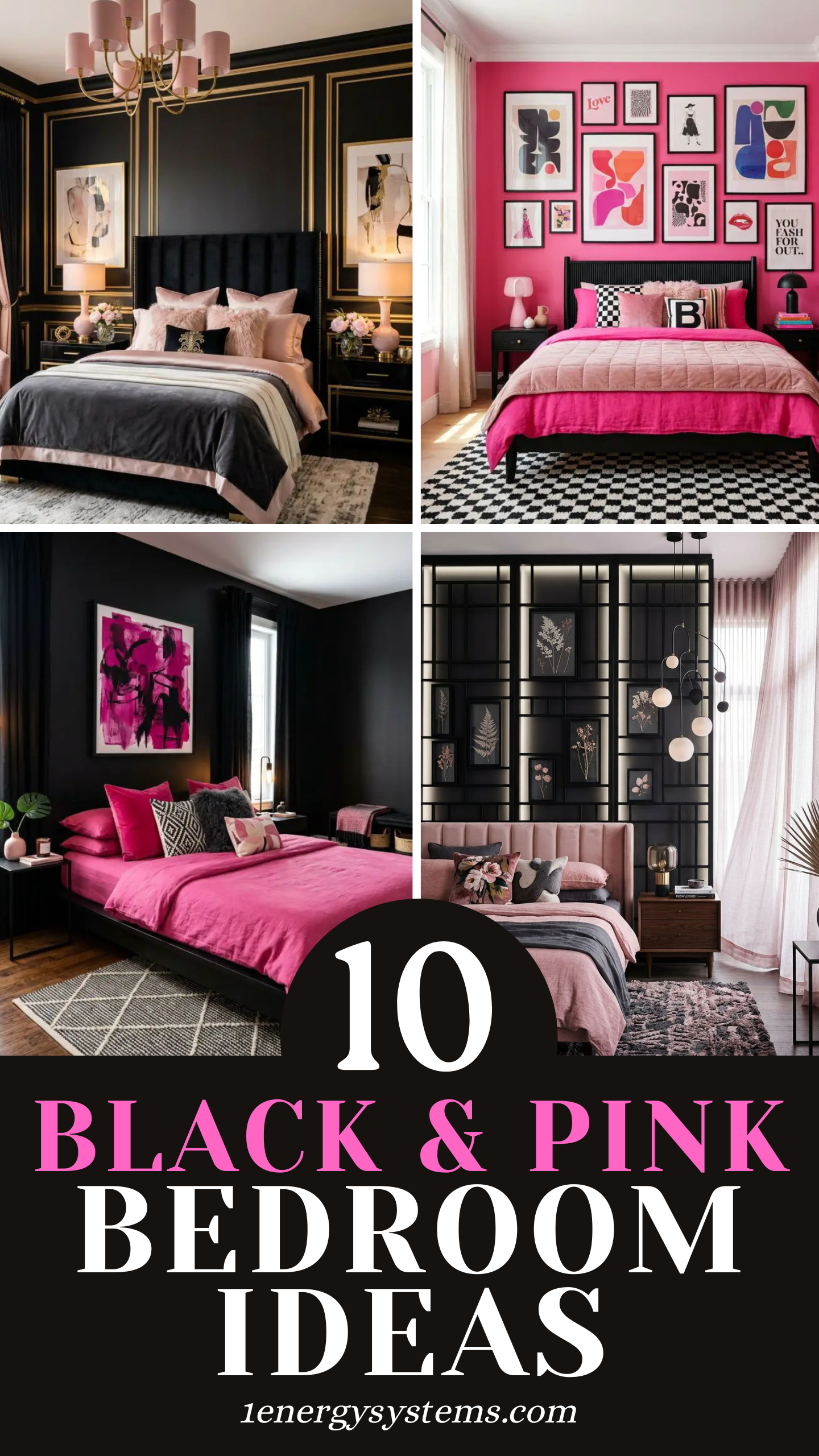 Black and Pink Bedroom Ideas