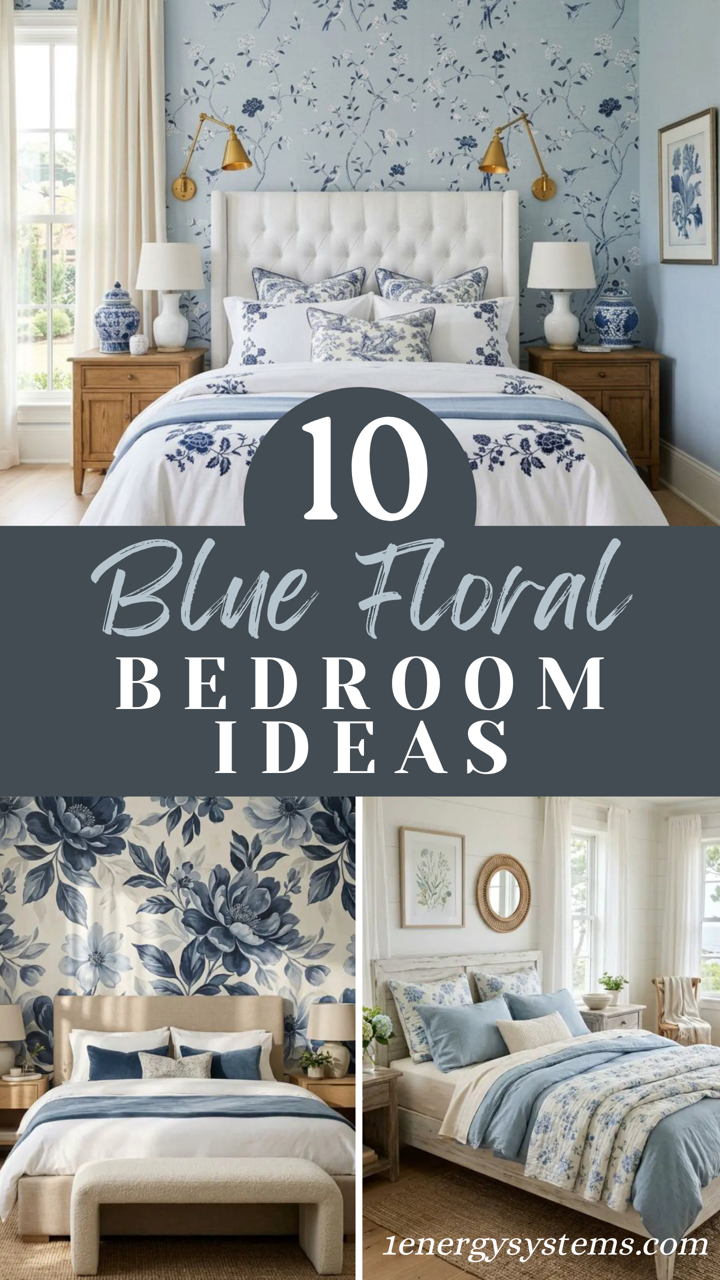 Blue Floral Bedroom Ideas