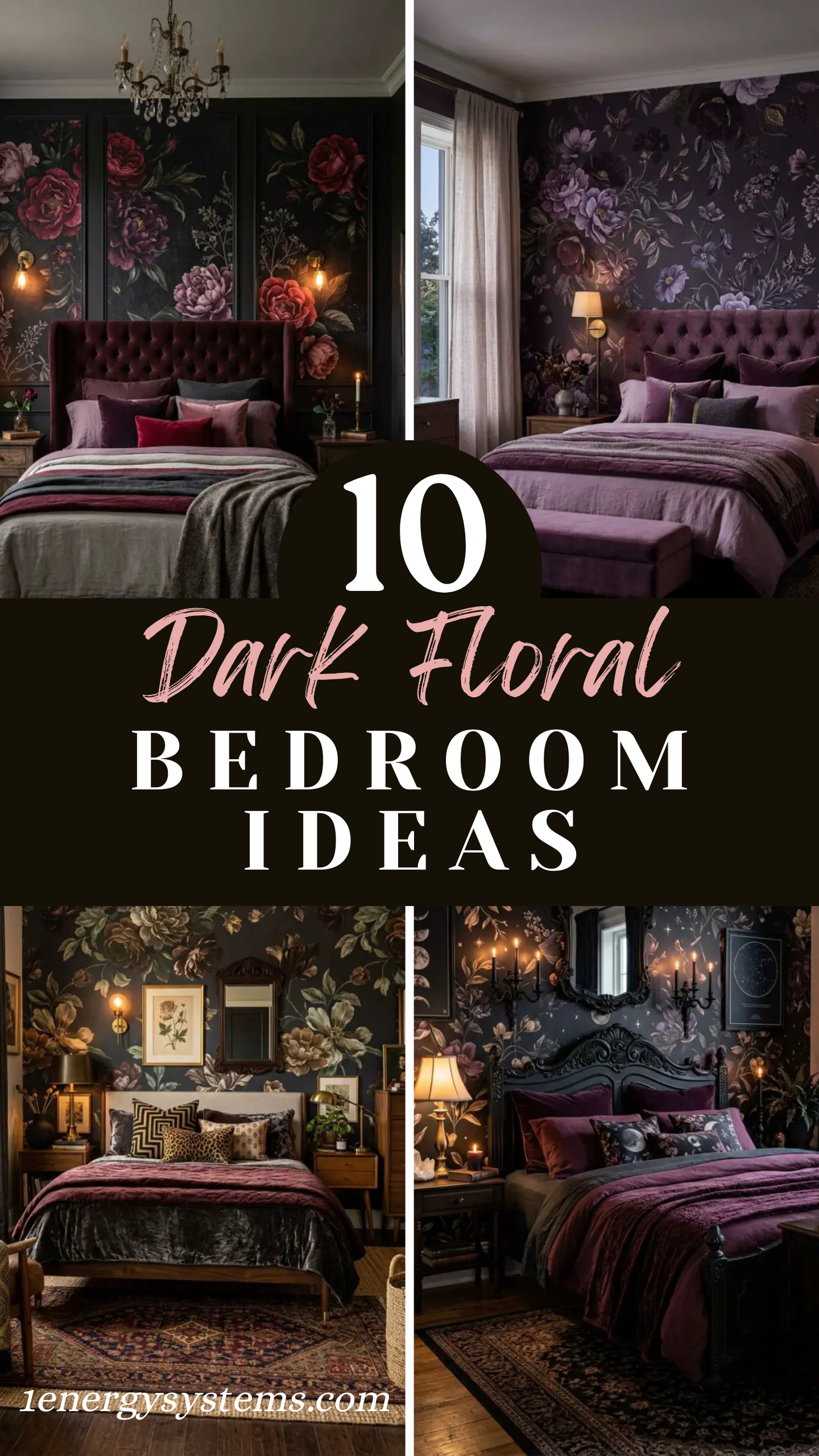 Dark Floral Bedroom Ideas