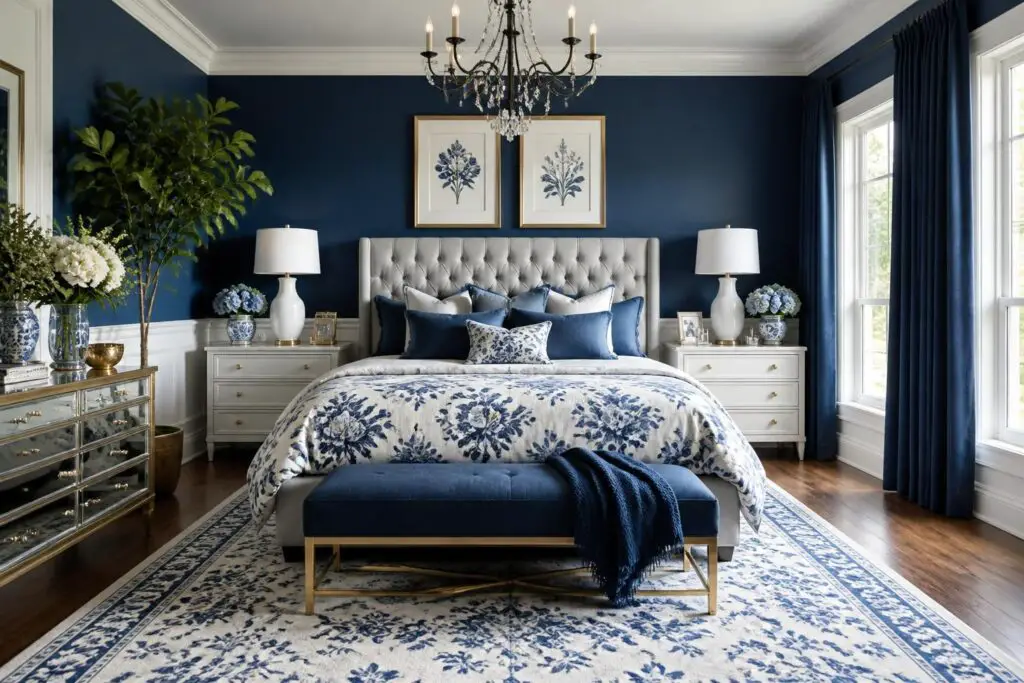 Featured image for: 10 Blue Floral Wallpaper Bedroom Ideas That Feel Timeless