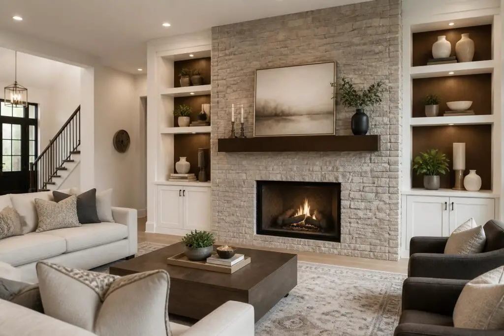 Featured image for: 10 Fireplace Floating Shelves Ideas for a Stylish Living Room
