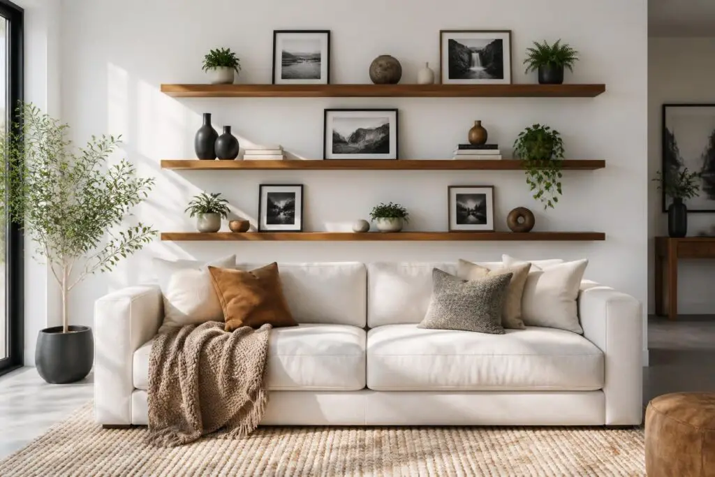Featured image for: 10 Floating Shelves Above Couch Ideas for a Stylish Living Room
