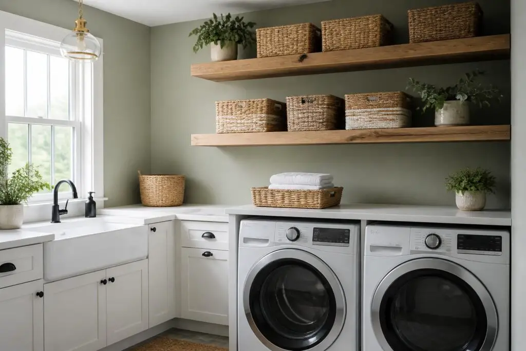Featured image for: 10 Laundry Room Floating Shelves Ideas for a Stylish & Organized Home