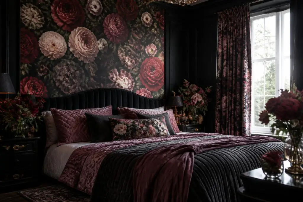 Featured image for: 10 Moody Floral Wallpaper Bedroom Ideas for Dramatic Luxury