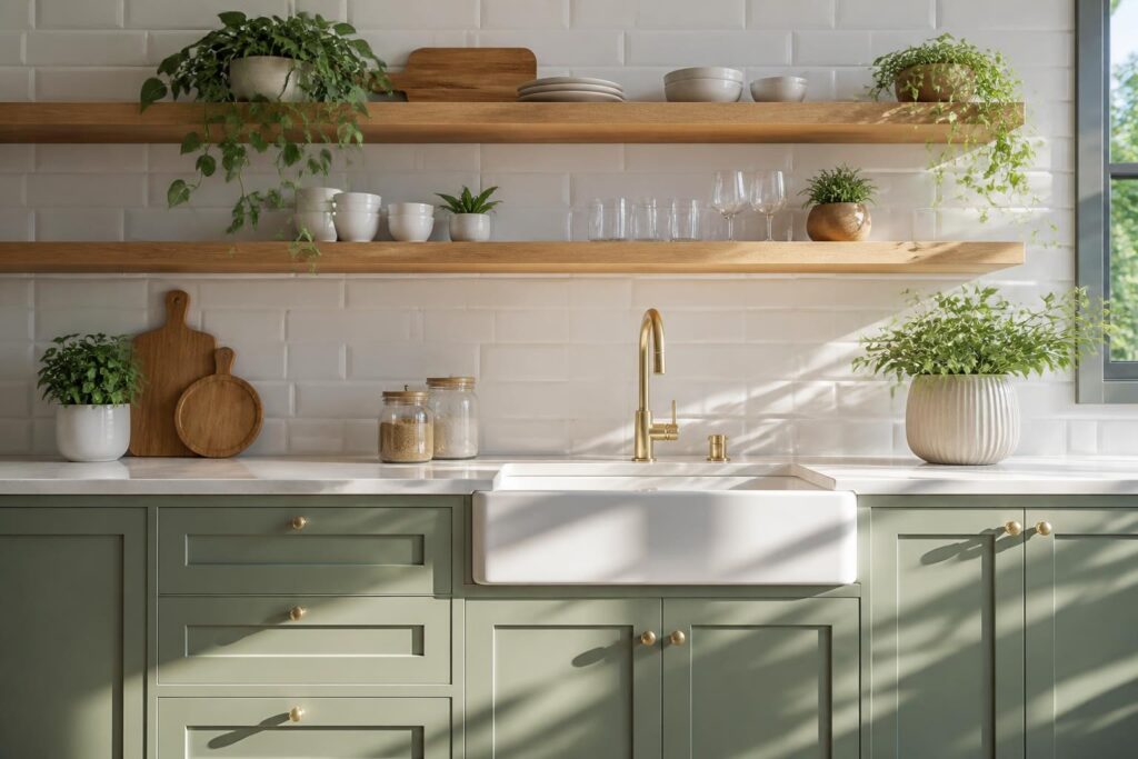 Featured image for: 10 White Oak Floating Shelves Kitchen Ideas for a Fresh Modern Look