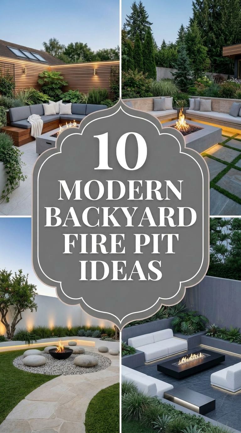 Modern Backyard Fire Pit Ideas